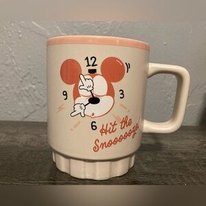 Disney Mickey Mouse Coffee Mug with Clock Design